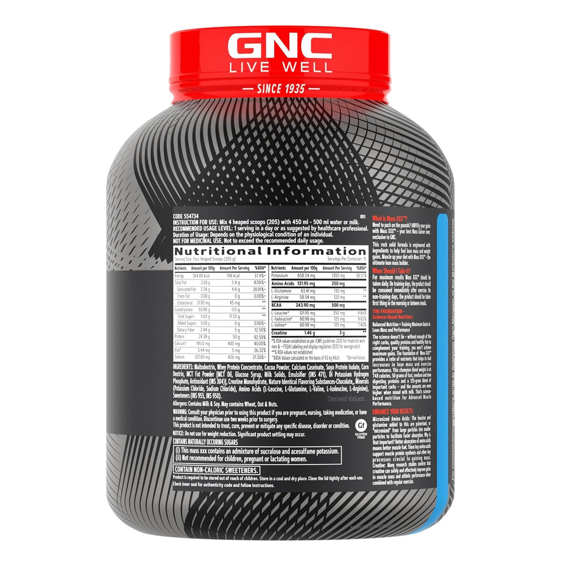 GNC Amp mass gainer